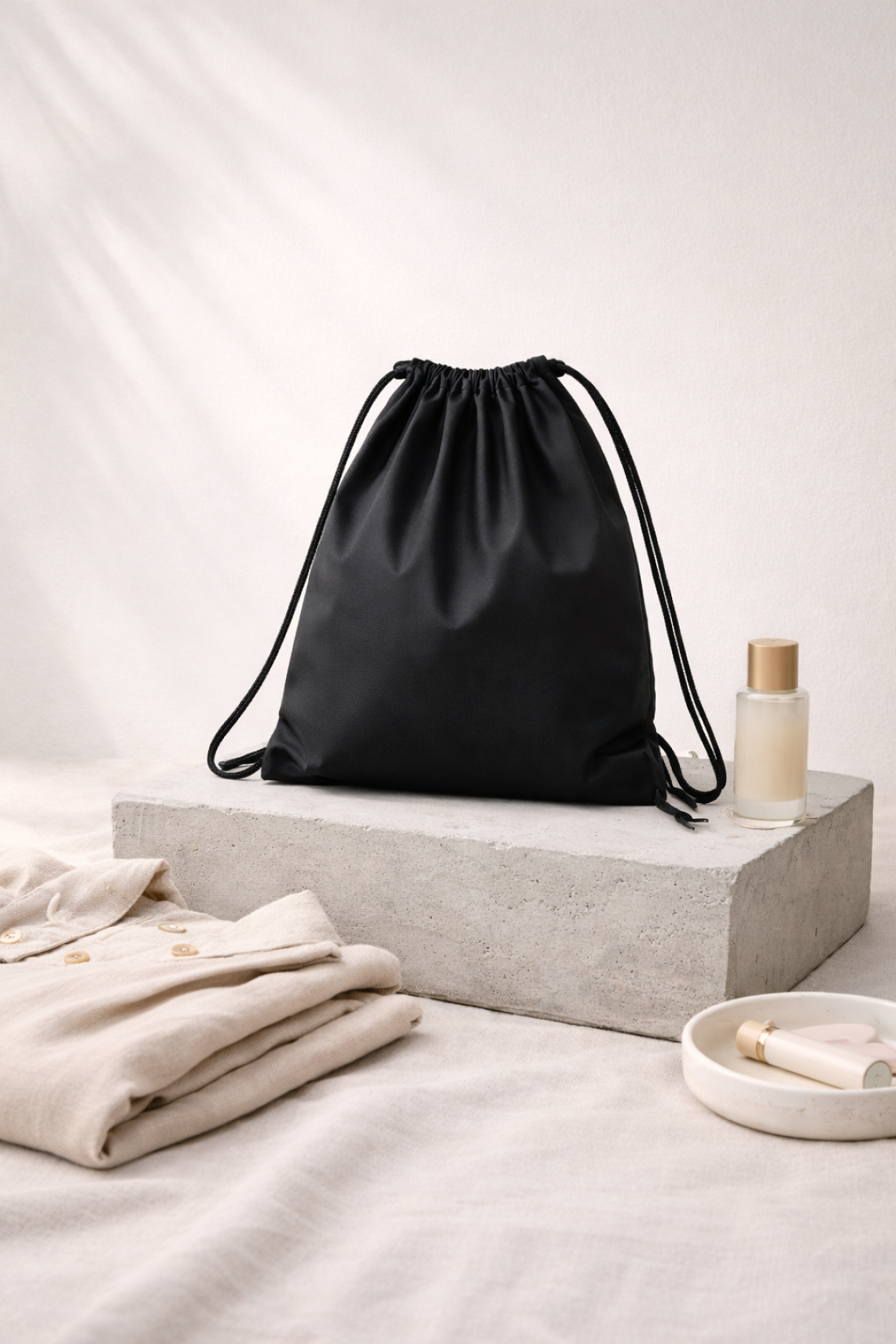 Mochila negra de tela 36x42