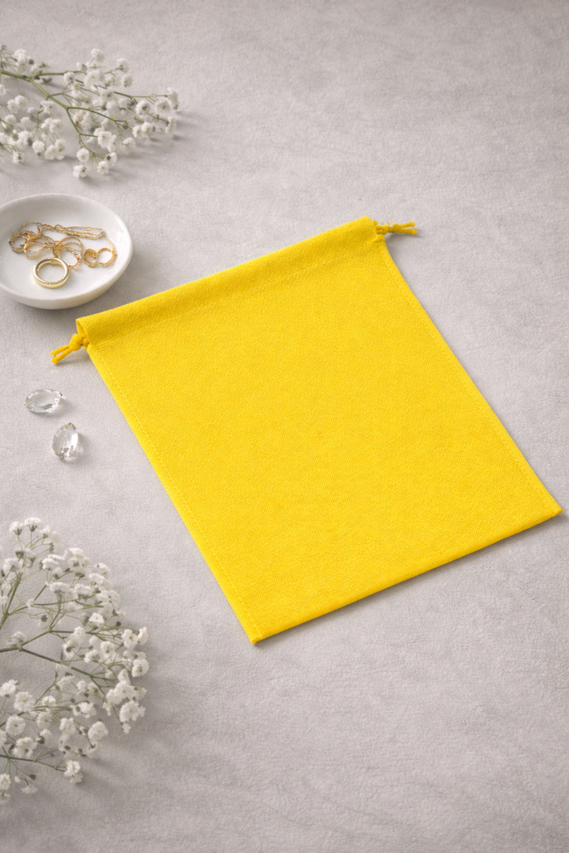 Sacos de tela reciclada pequeños con cierre de cordones