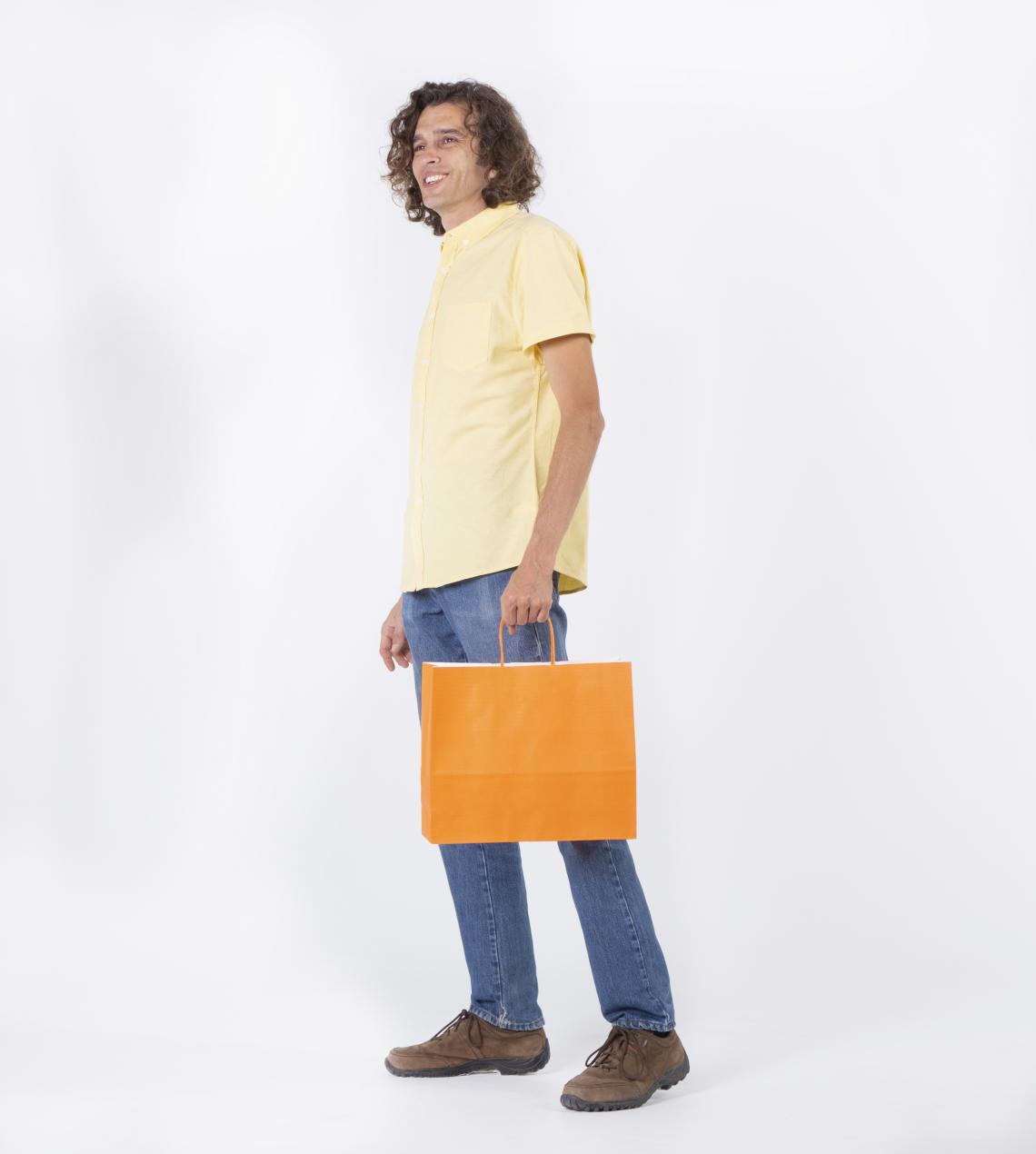 Bolsas de asa rizada 120 g 36x31x12