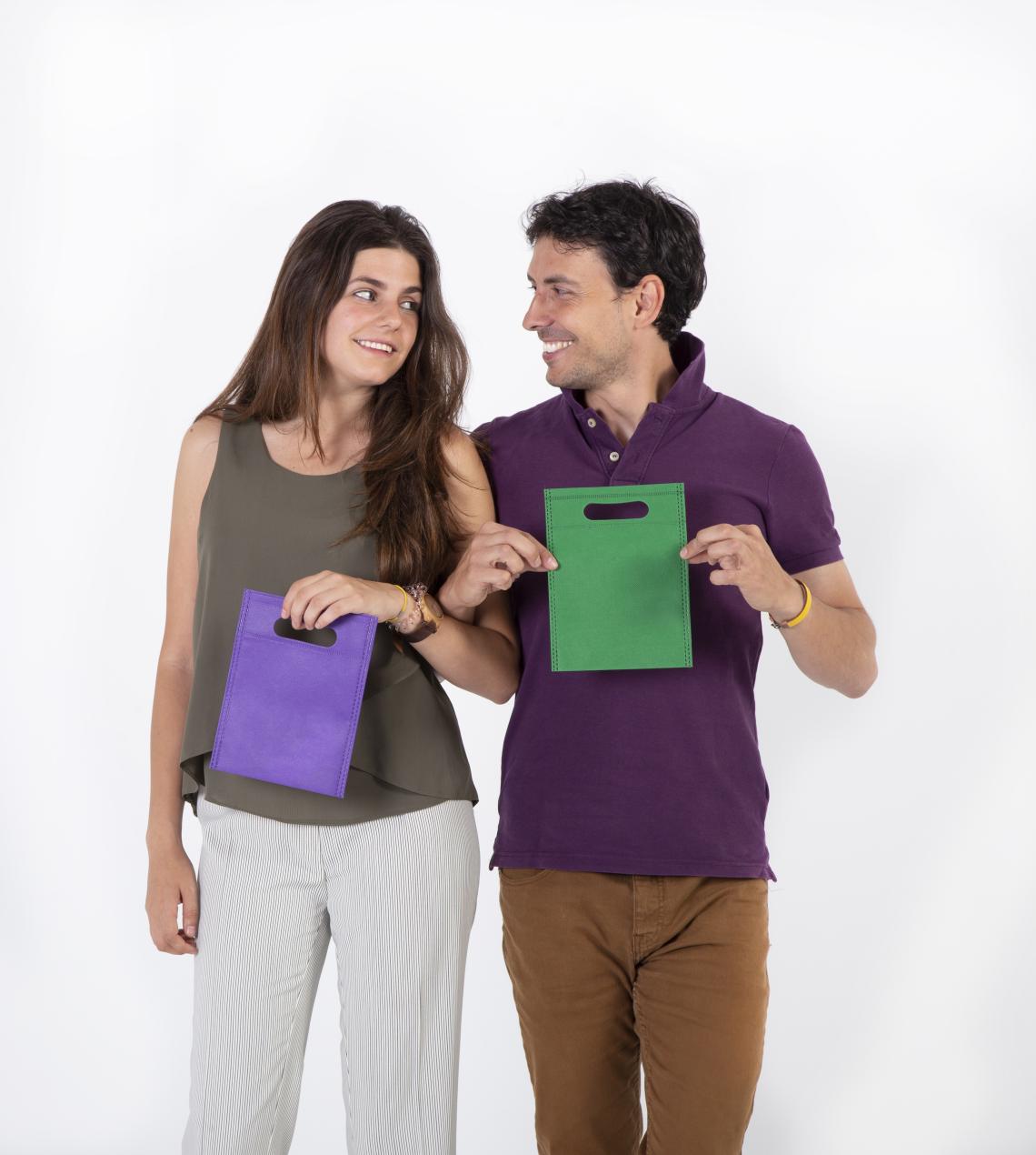 Bolsas de tejido asa troquelada 17x22x6,5