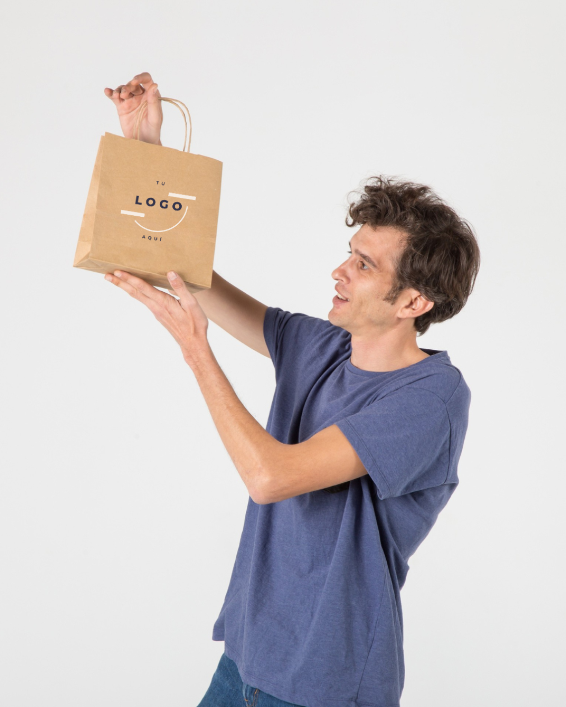 Bolsas con asas rizadas pequeñas