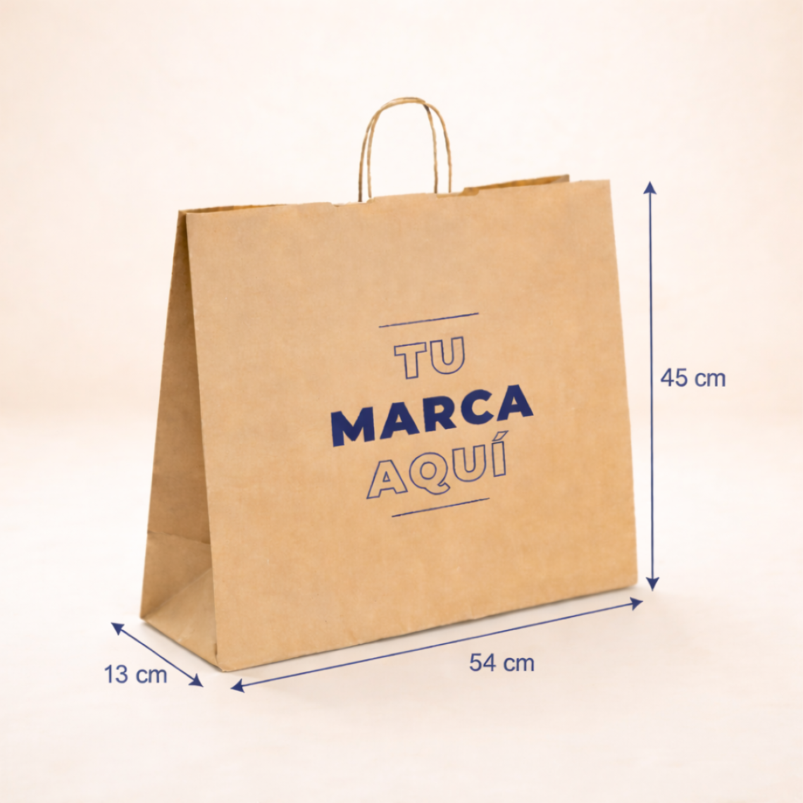 Bolsas de papel kraft baratas 54x45x13