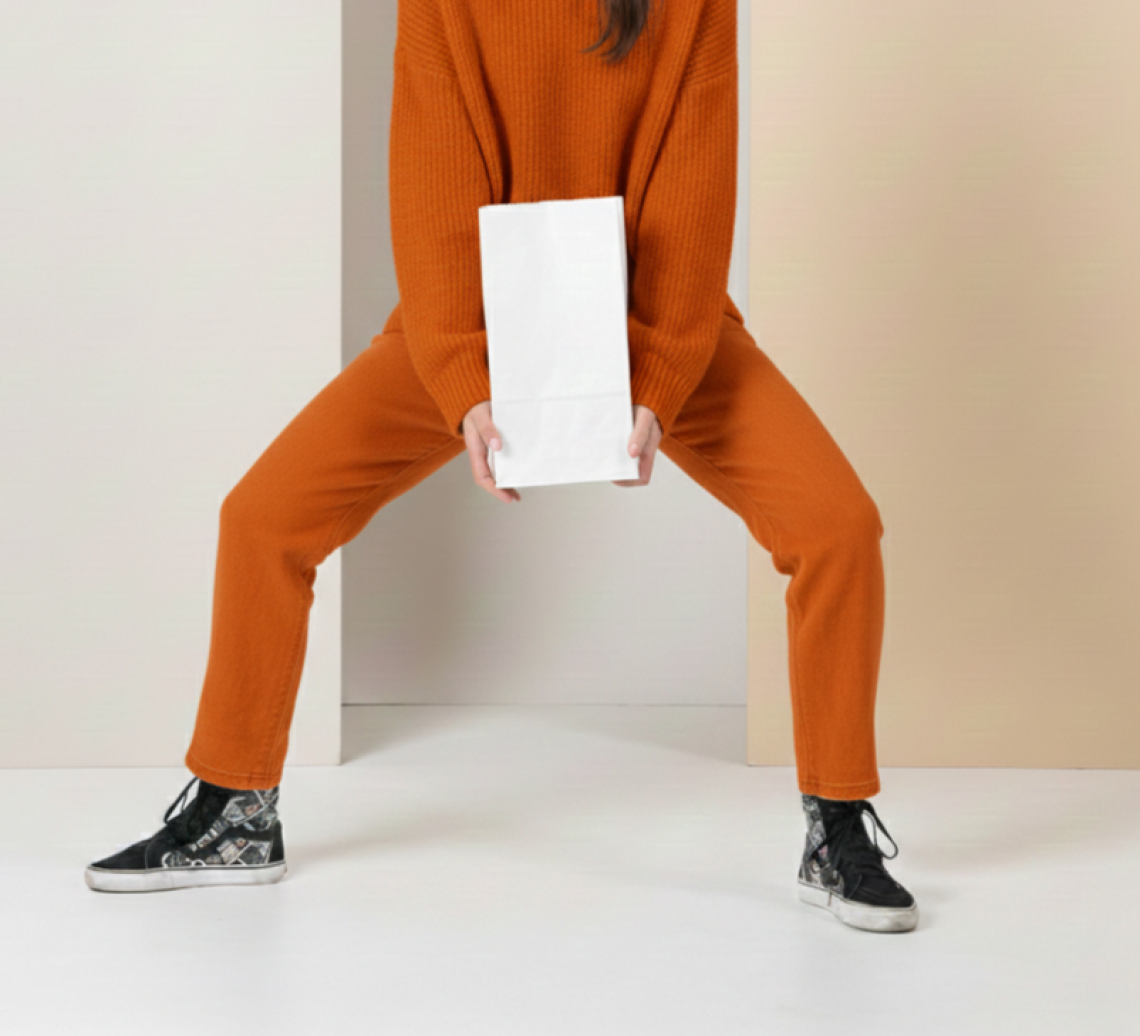 bolsas sin asas de papel blanco