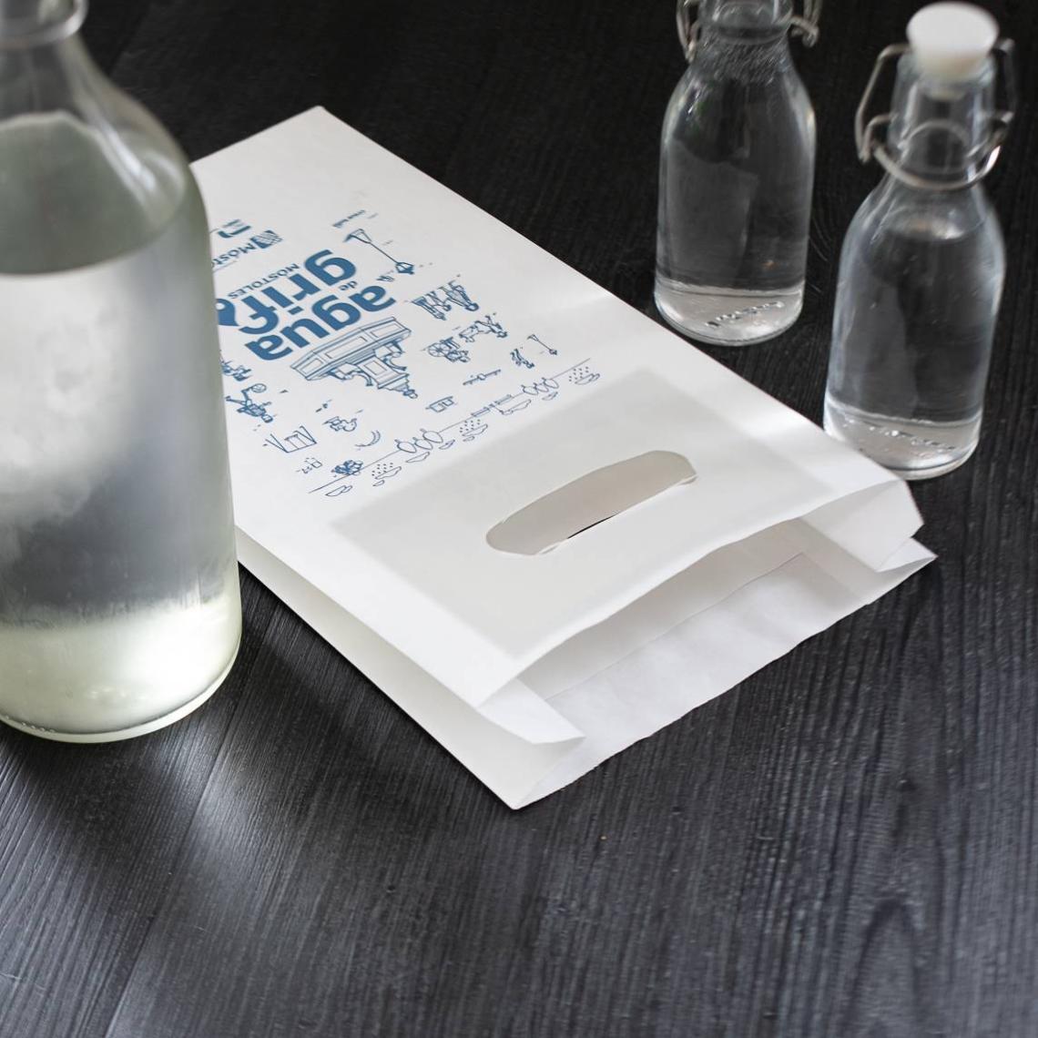 Bolsas de papel blancas con logo