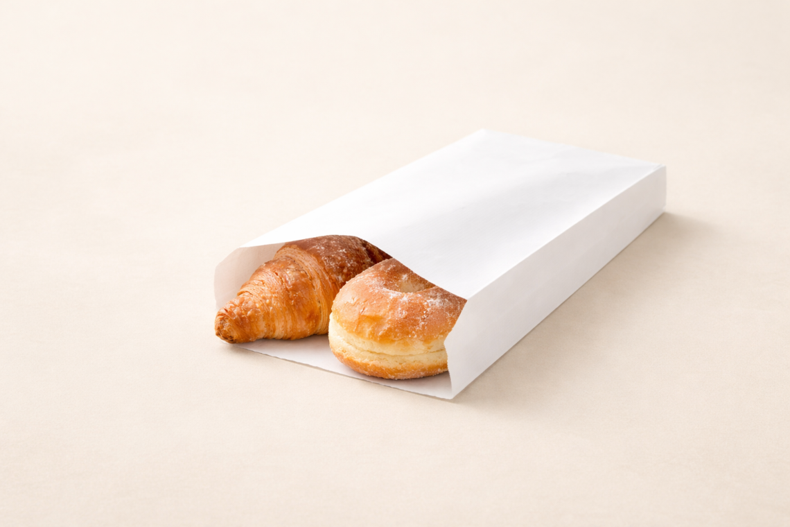 Sobres de papel fino de color blanco