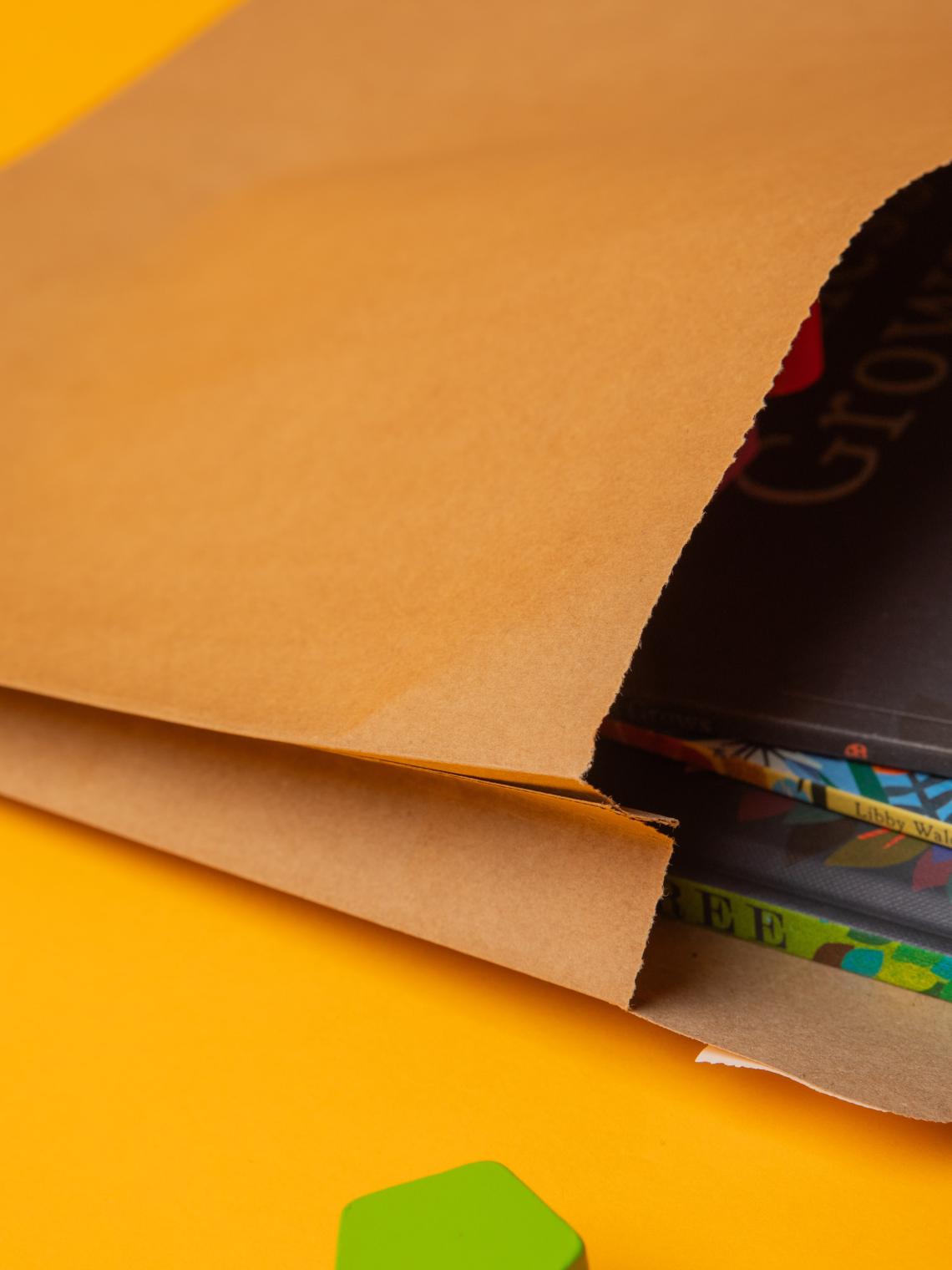 Sobres de papel kraft con unos libros
