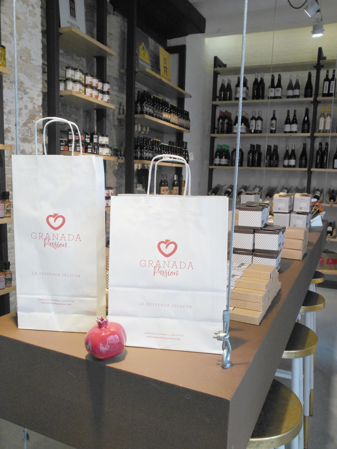 Bolsas de papel para dos botellas impresas