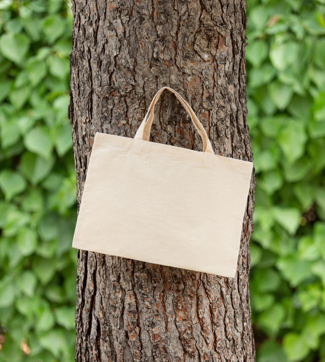 Tote bags de algodón orgánico con asas cortas