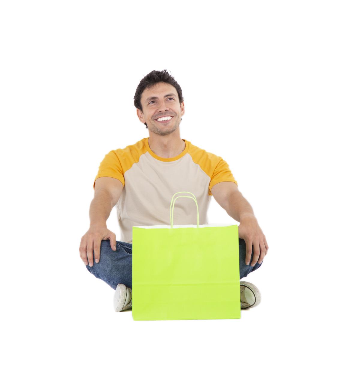 Bolsas de asa rizada 120 g 36x31x12