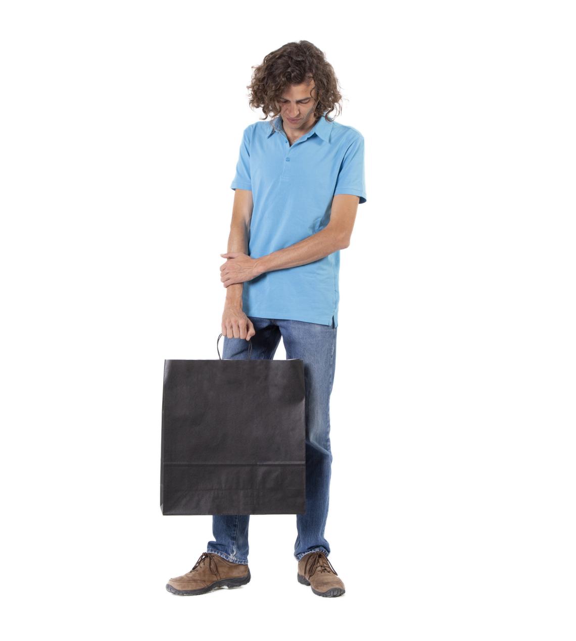 Bolsas negras grandes de papel ecológicos