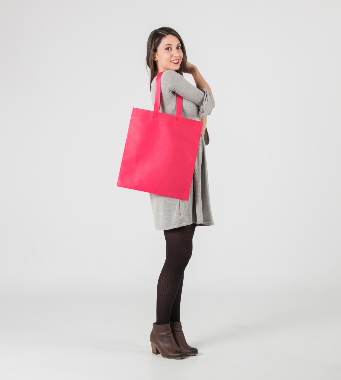 Bolsas de tela mediana termosellada con asas largas 38x42