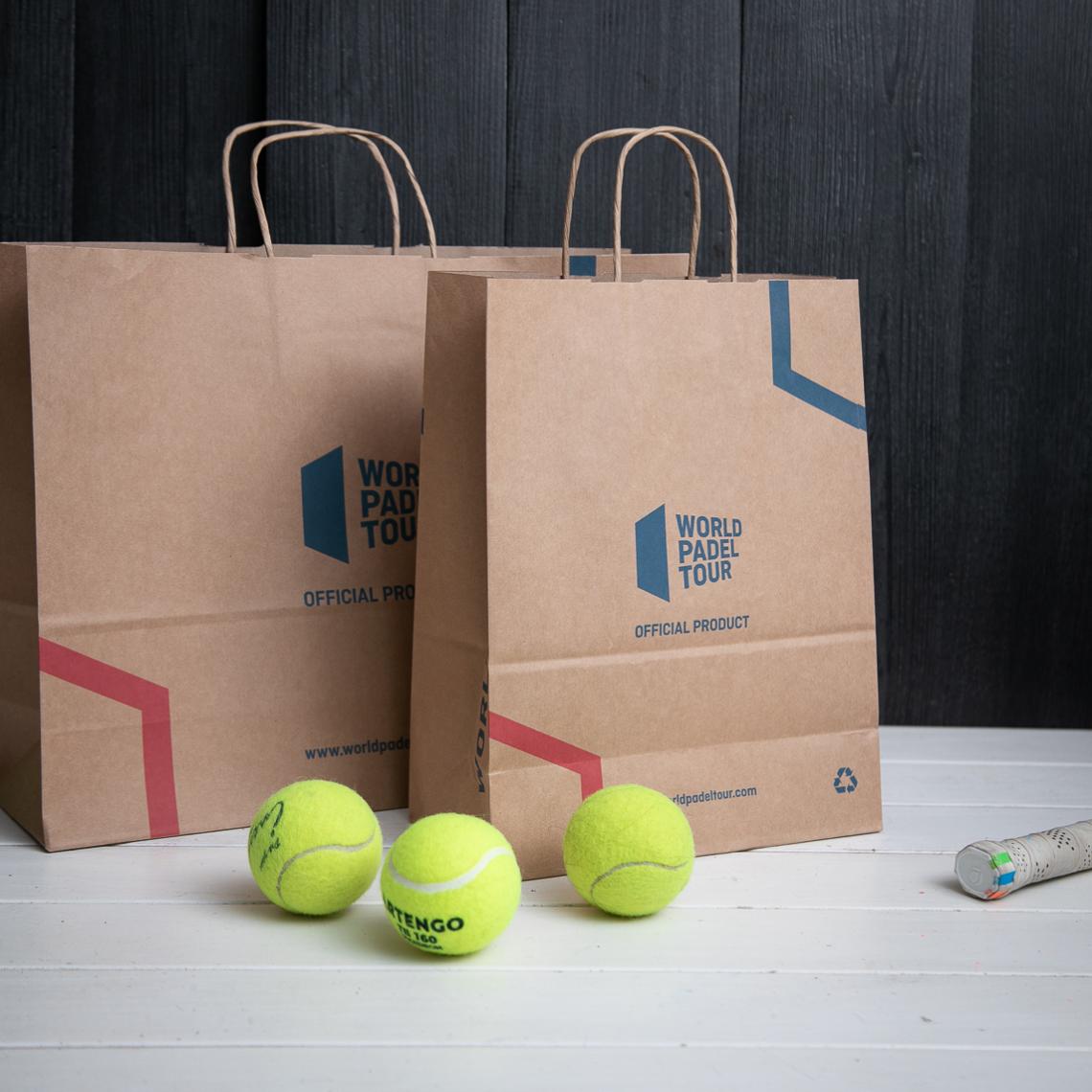 Bolsas de papel kraft de tamaño mediano impresas