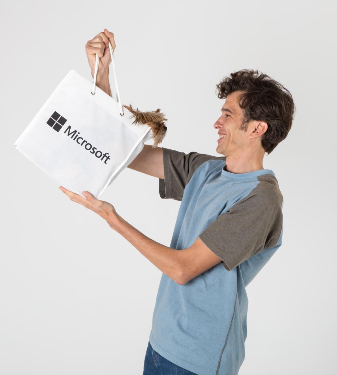 Bolsas tela asas algodón 30x30x12