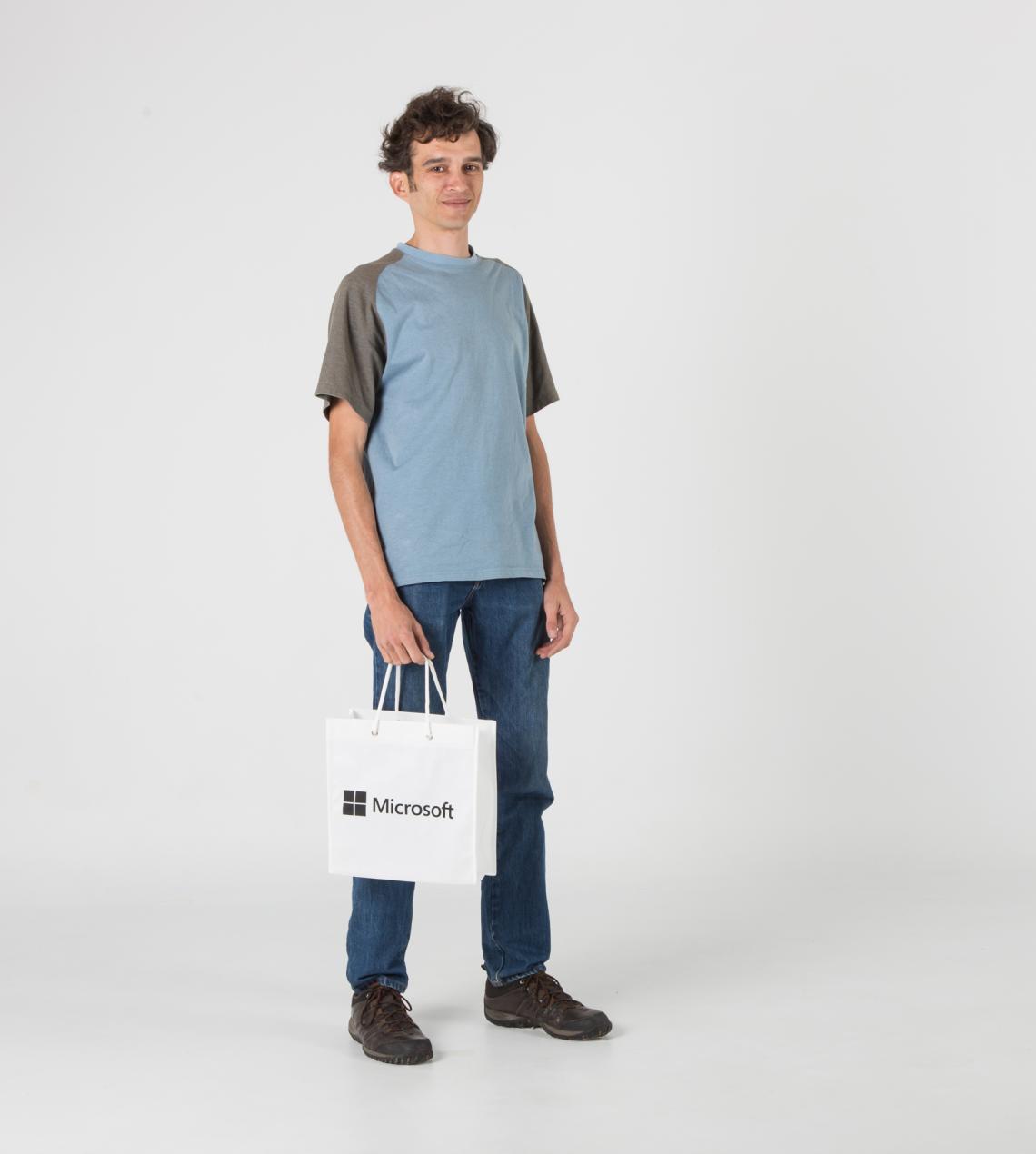 Bolsas tela asas algodón 30x30x12