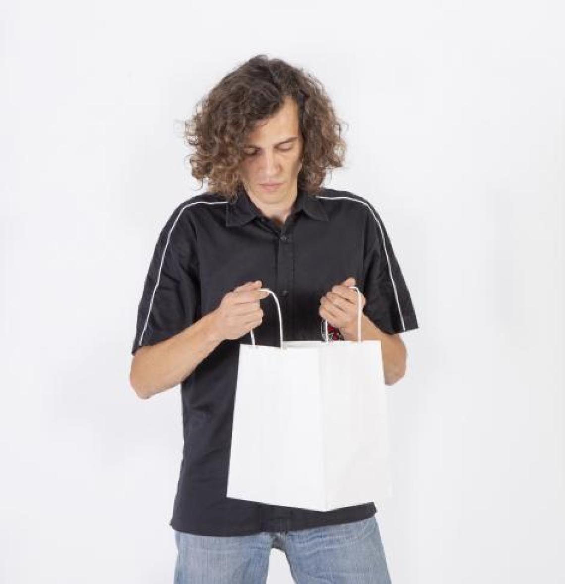 Bolsas de papel reciclado 100 g take away 28x27x16