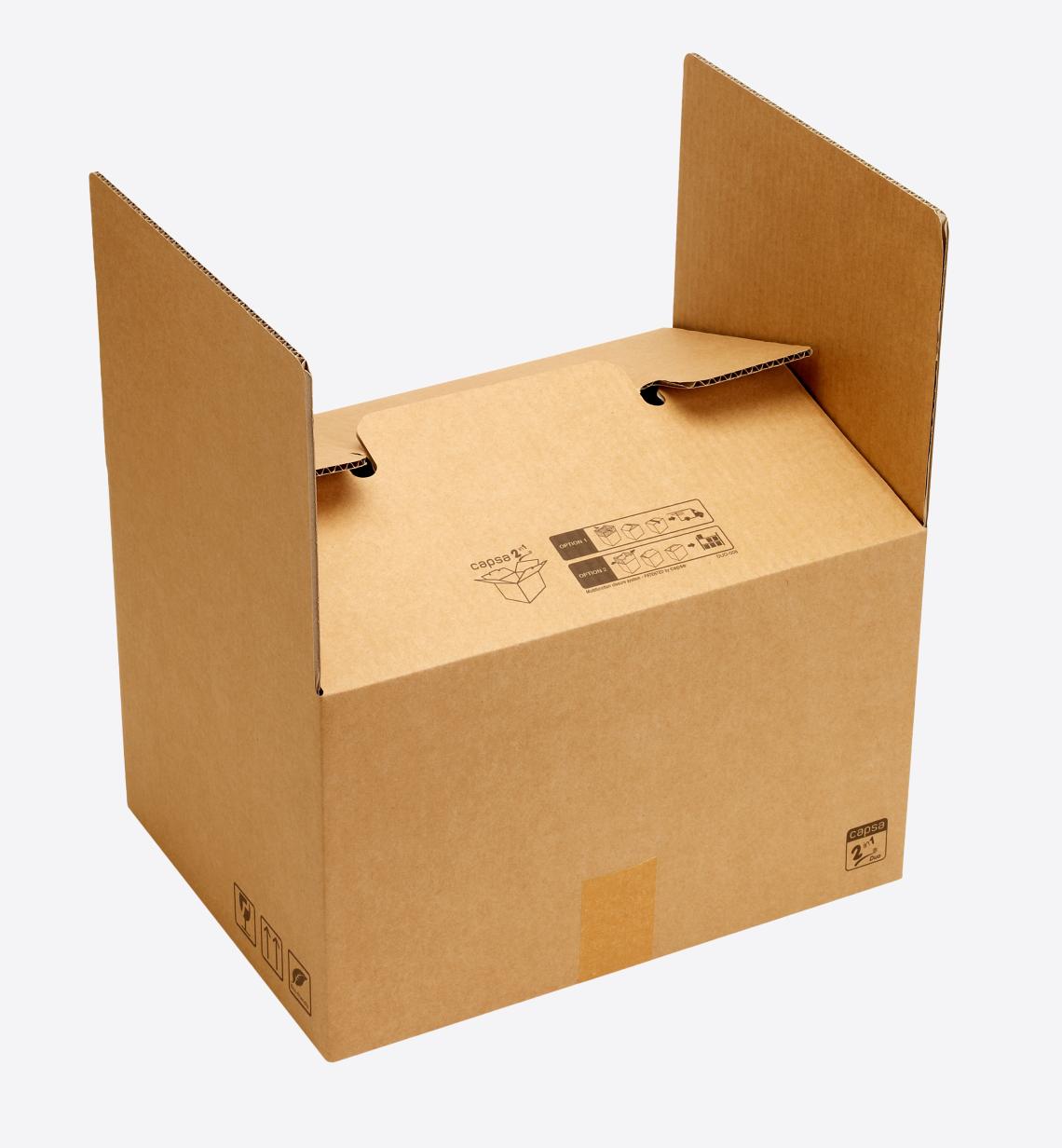 Cajas de cartón grandes con cierre solapa