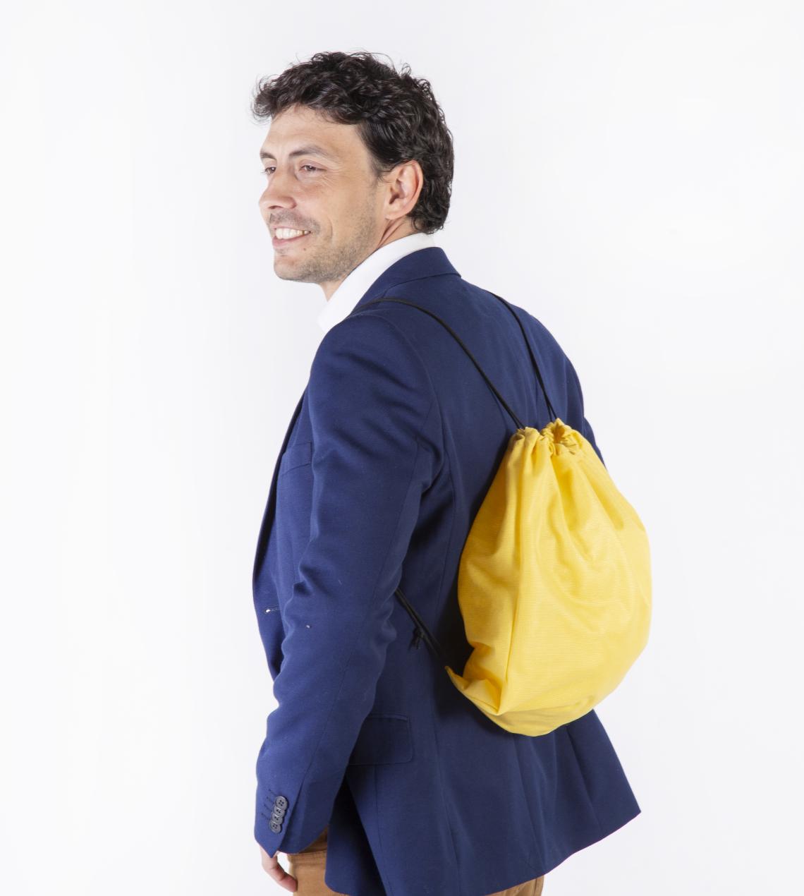 Mochila de cuerdas de tejido reciclado 37x42