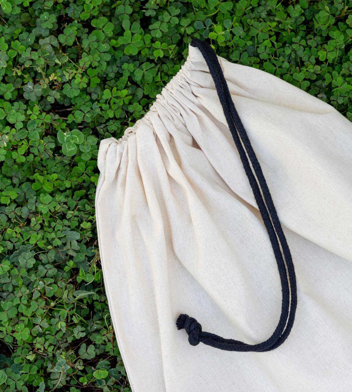 Sacos de algodón grandes con cierres de cordones