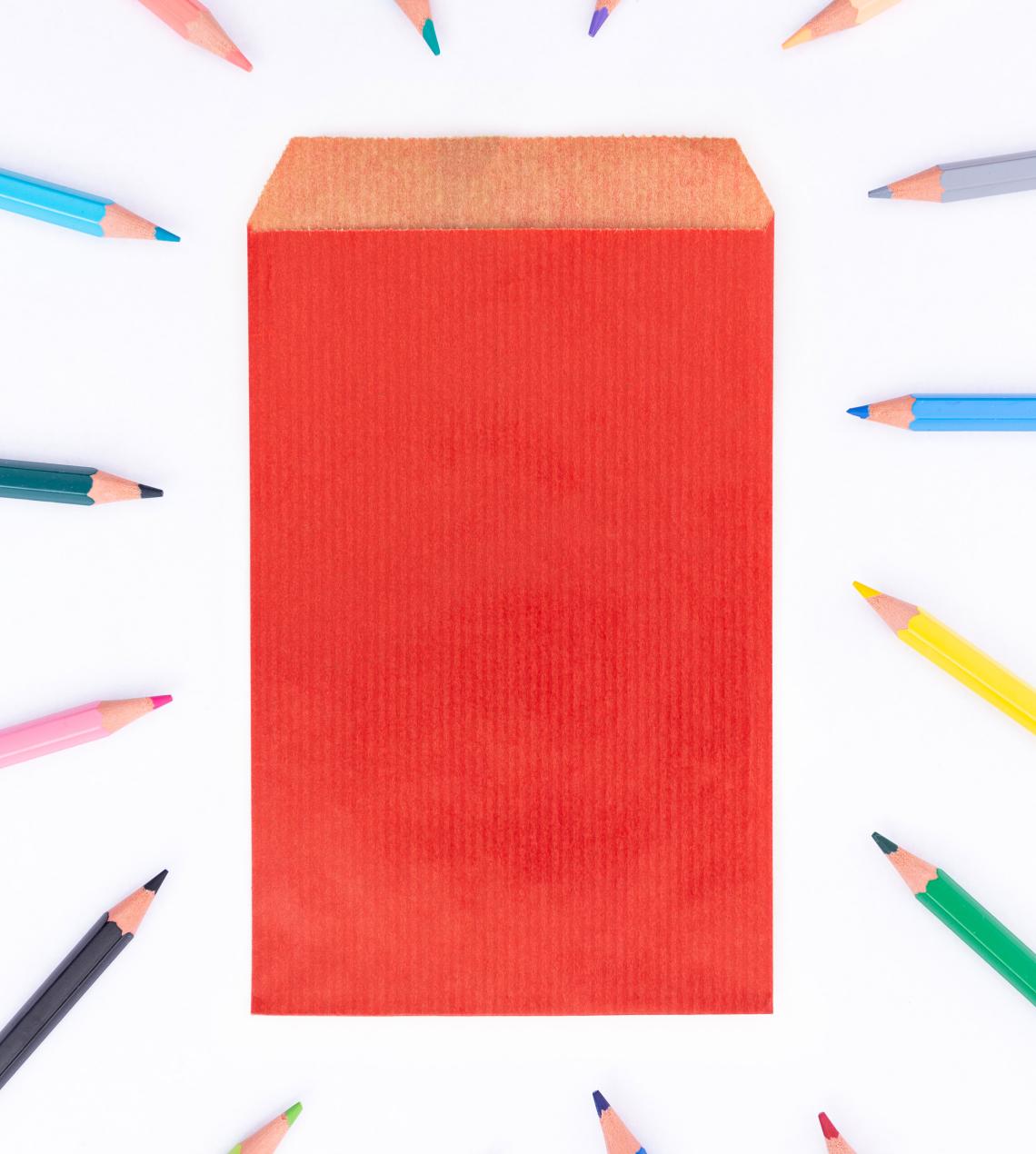 Sobre kraft rojo 10x18