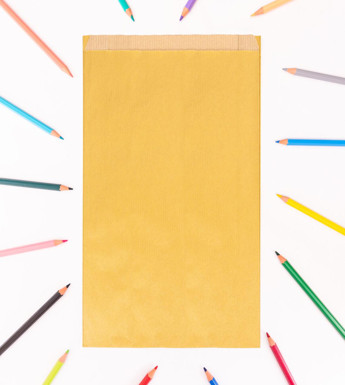 Sobres kraft 50 g con fuelle 19x35x6