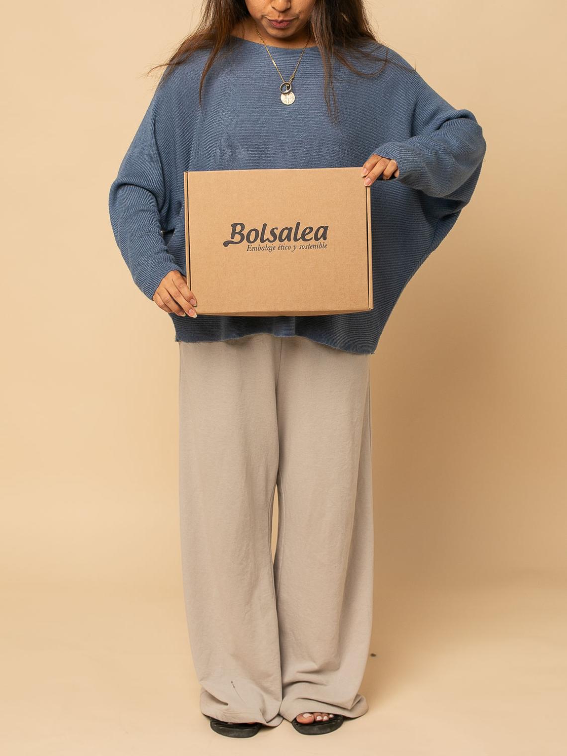 Cajas de cartón reciclado con separadores para ecommerce 31x24x6 | Fabricadas por personas con discapacidad intelectual