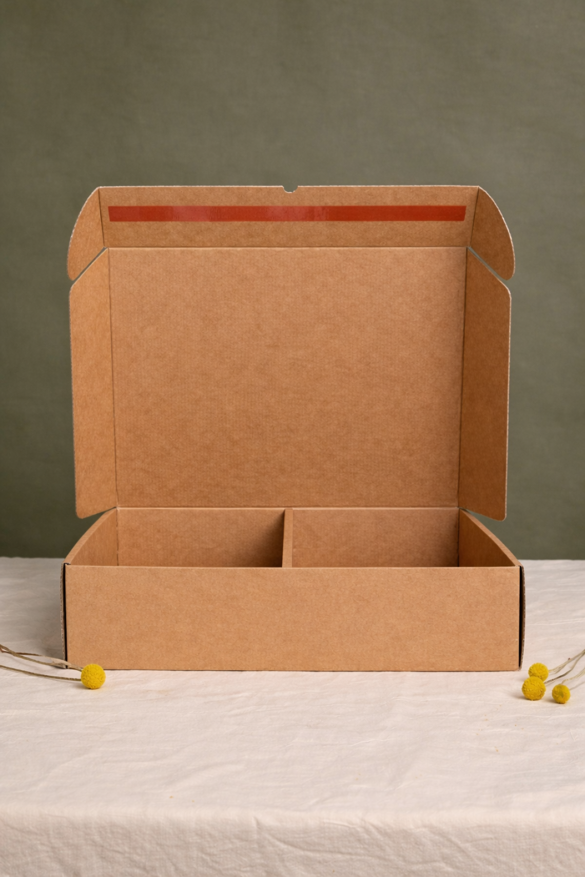 Cajas de cartón reciclado con separador para ecommerce 41x34x9 | Fabricadas por personas con discapacidad intelectual