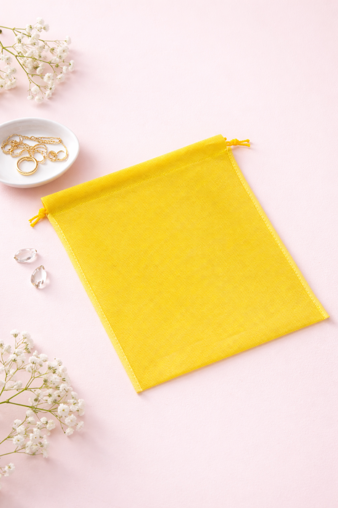 Sacos de tela reciclada pequeños con cierre de cordones