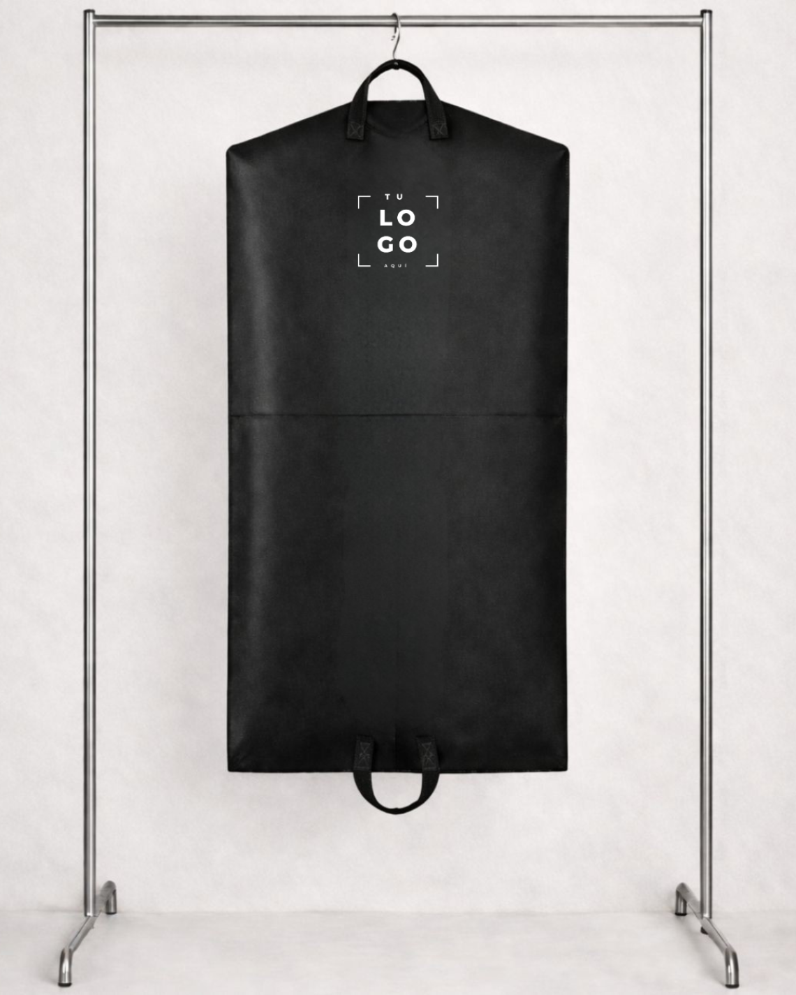 Fundas de tejido reciclado negro para vestidos largos