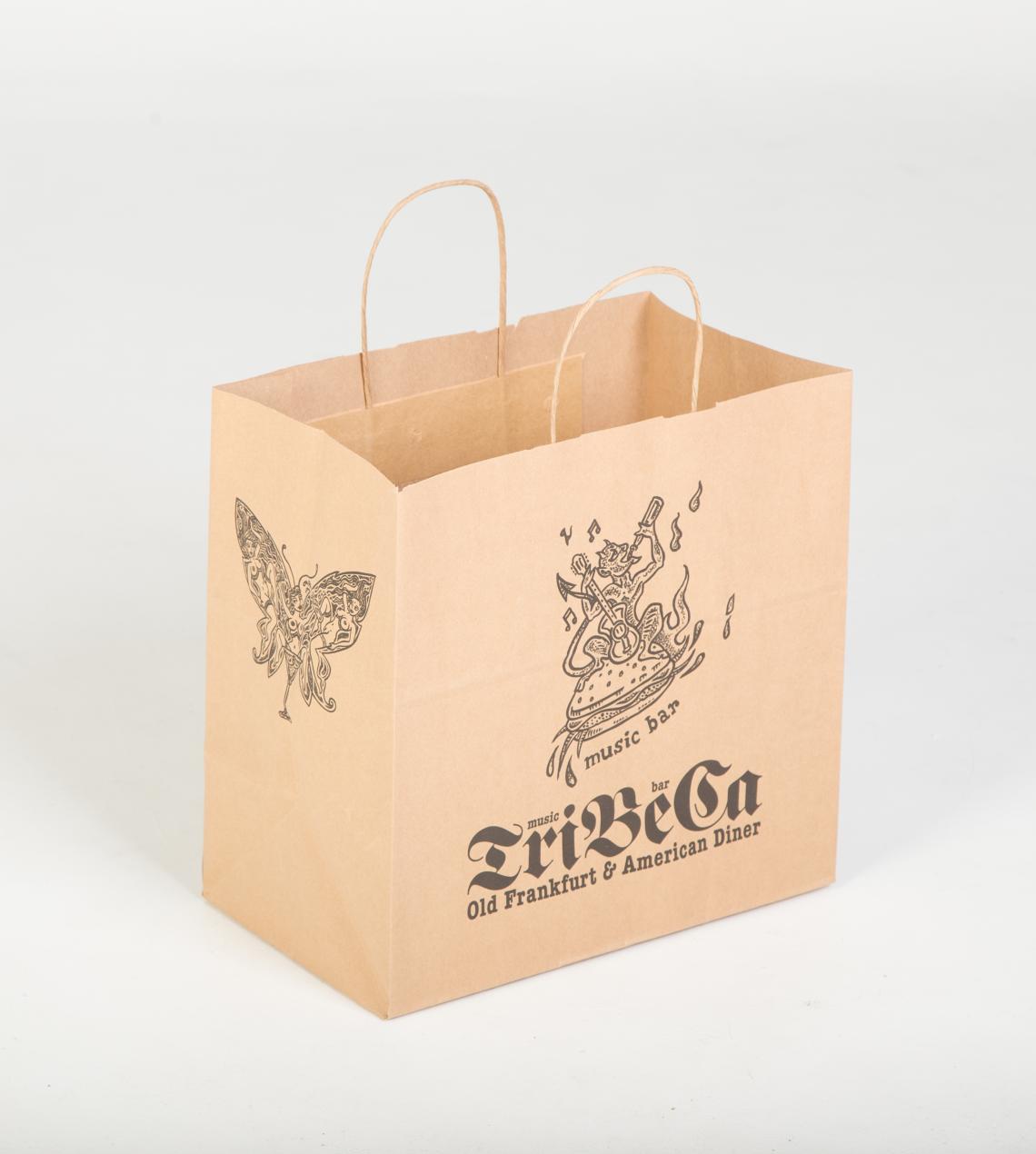 Bolsas de papel medianas para take away comprar