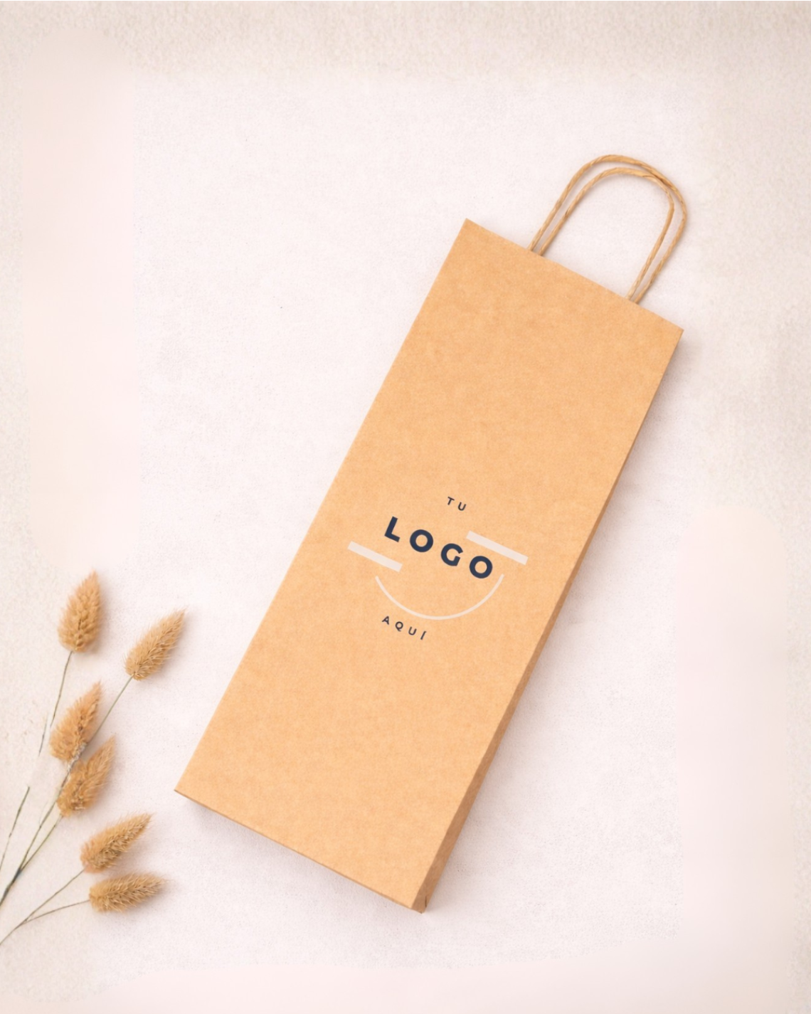 Bolsas de papel kraft con asas 18x34x8