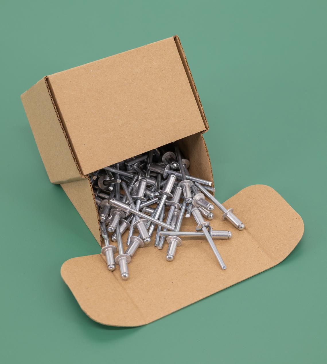 Cajas de cartón con tornillos