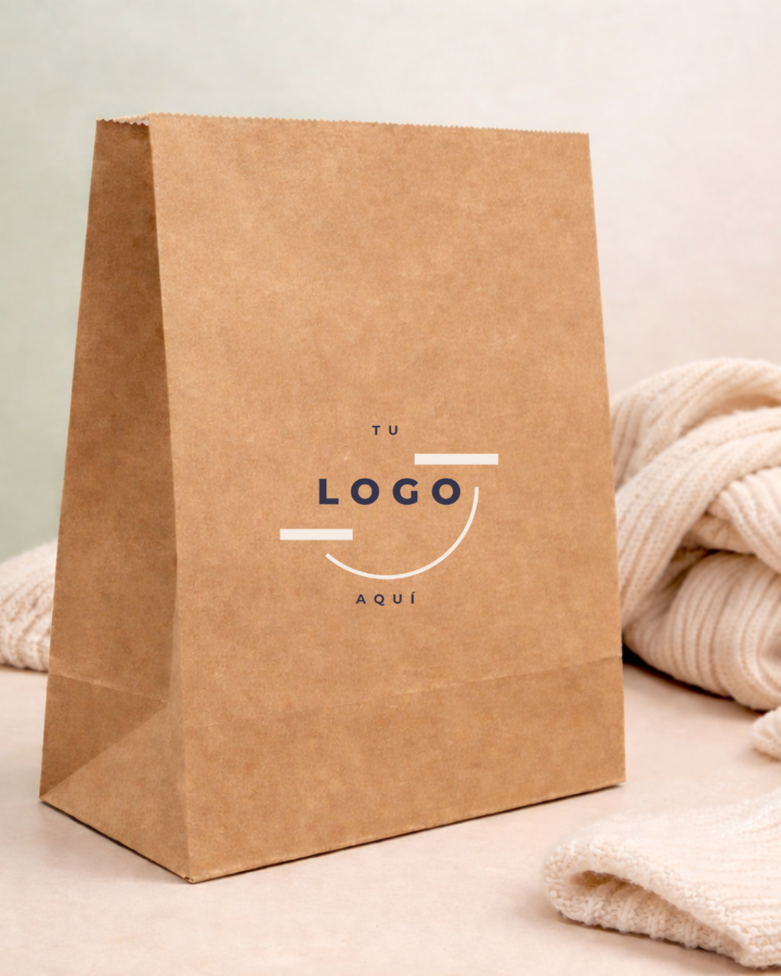 Bolsas sin asas con unas zapatillas al lado