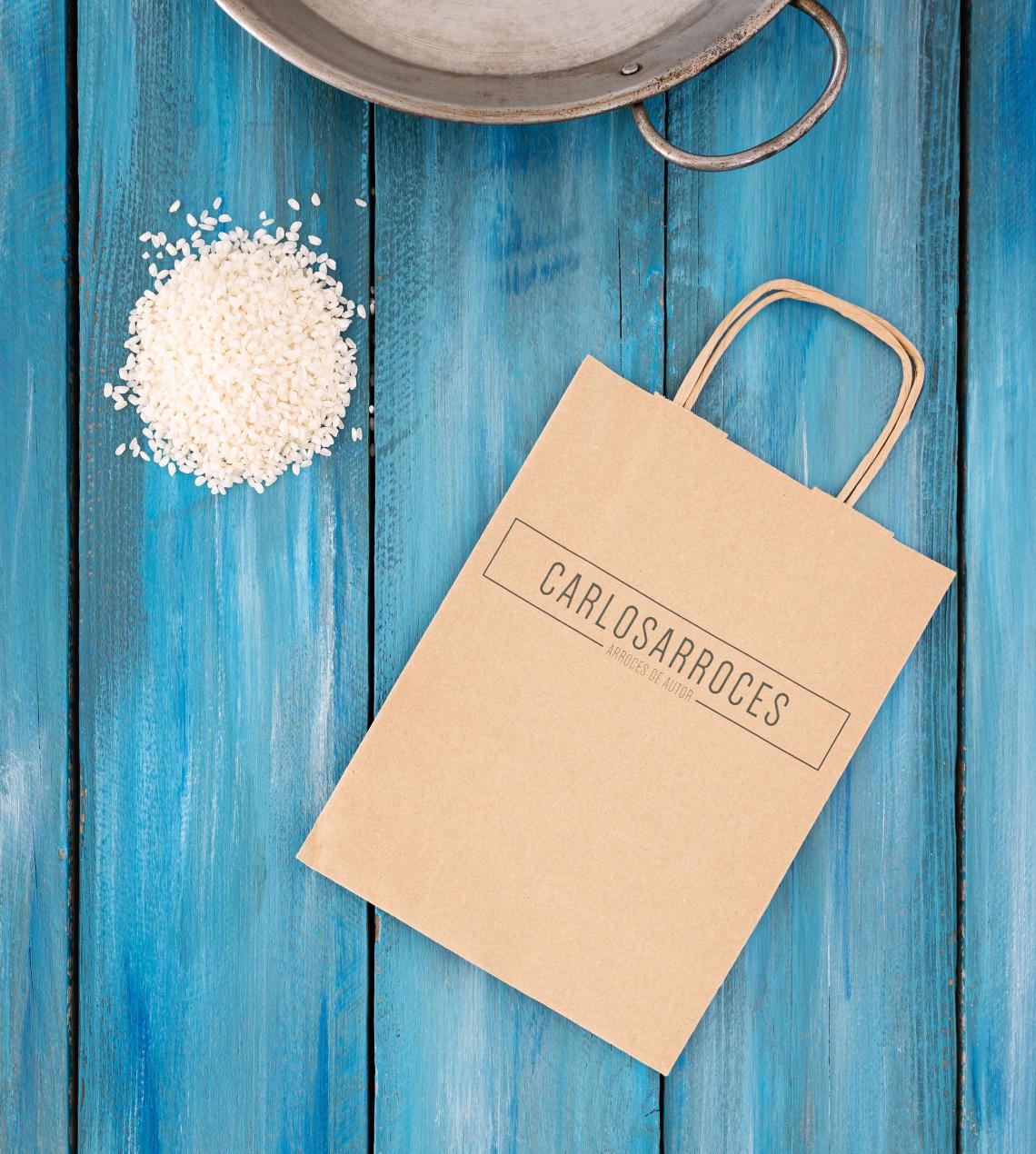 Bolsa de kraft con logo 18x24x8