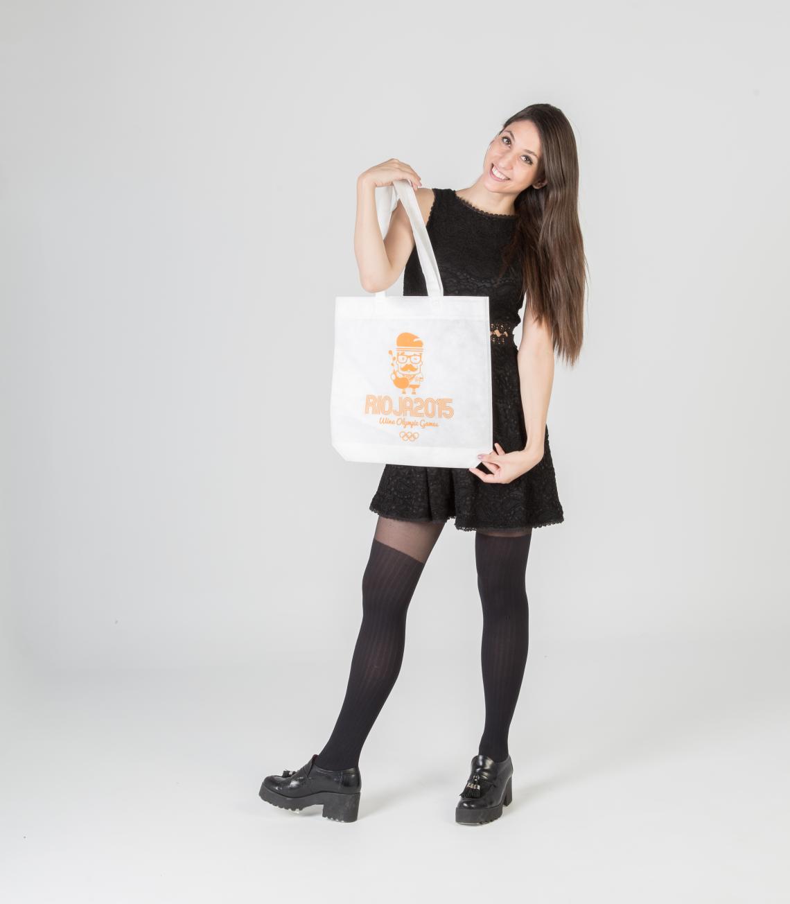 Bolsa de tela termosellada blanca