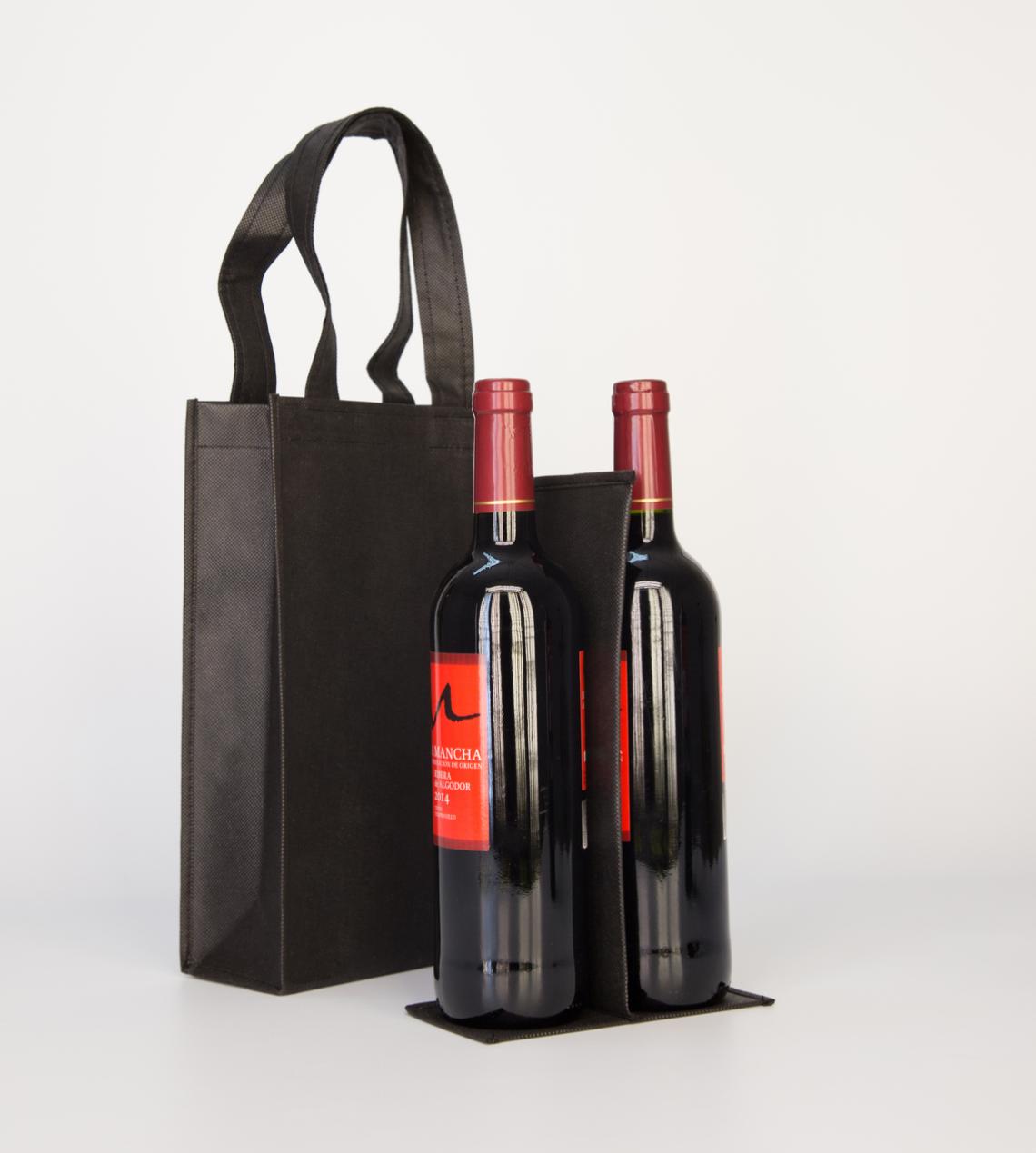 Bolsas de tela para dos botellas 18x30x9