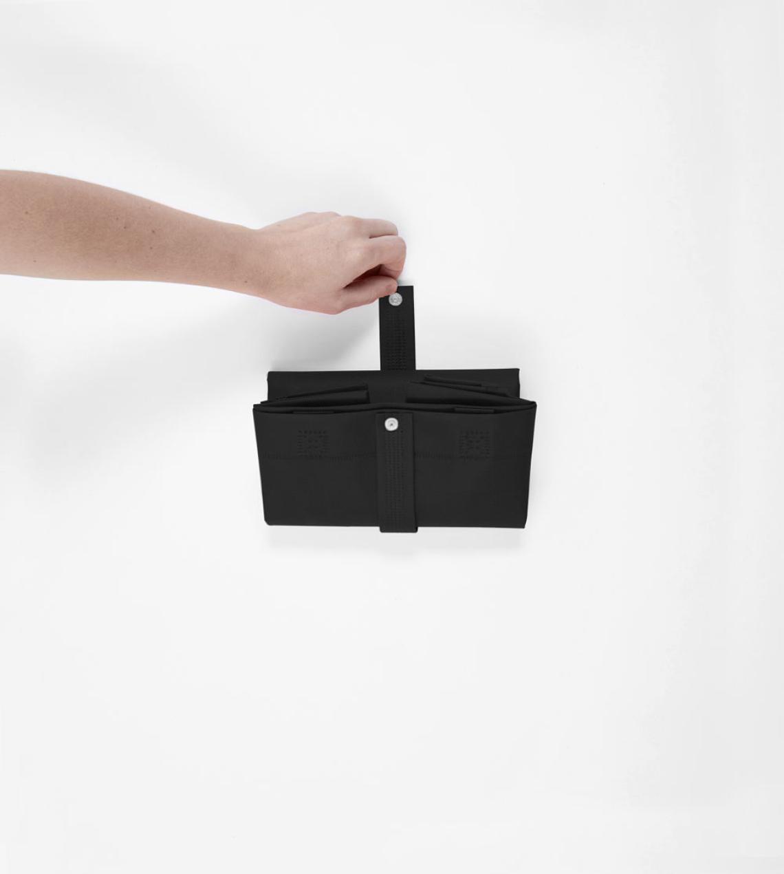 Bolsa plegable de tela con corchete 40x40x15