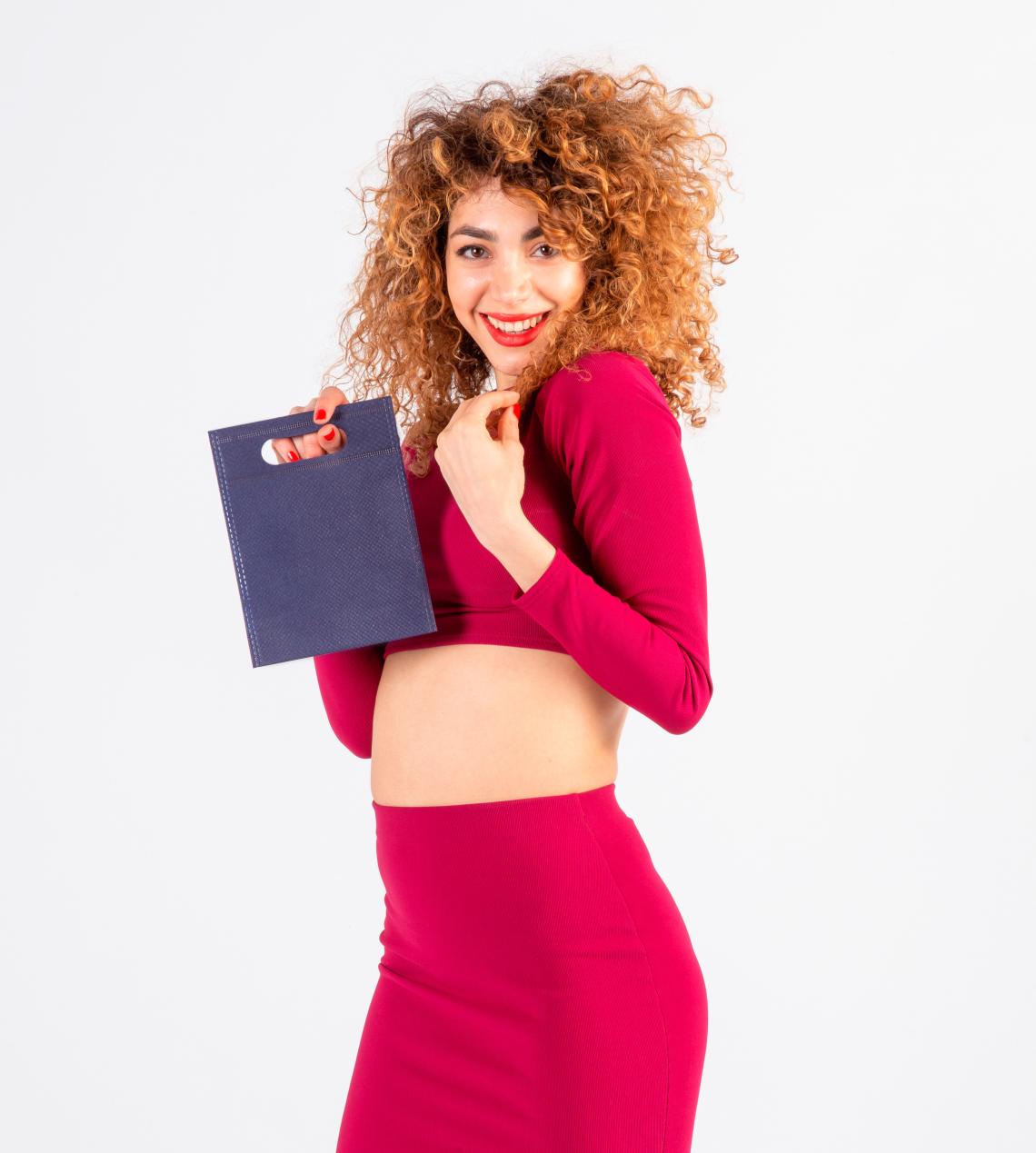 Bolsas de tejido asa troquelada 17x22x6,5