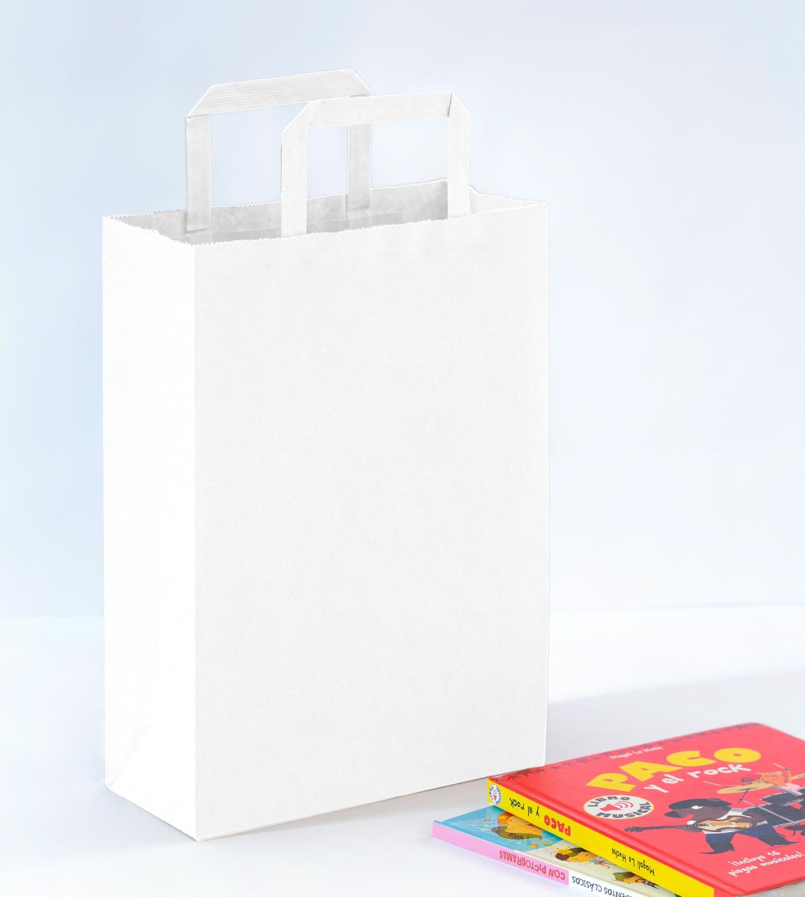 bolsas de papel de asas planas
