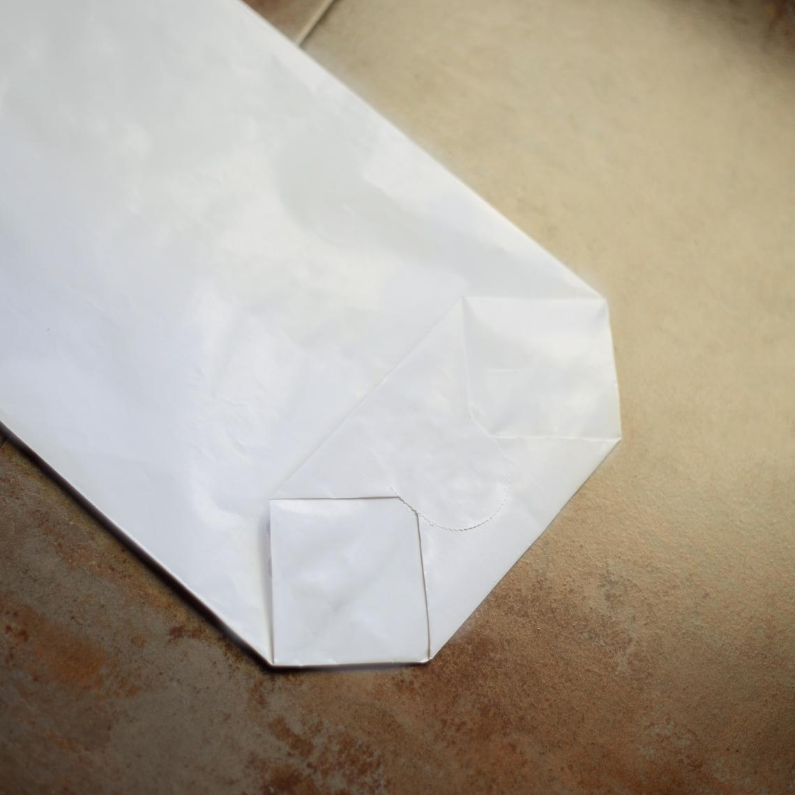 La base de las bolsas de papel sin asas