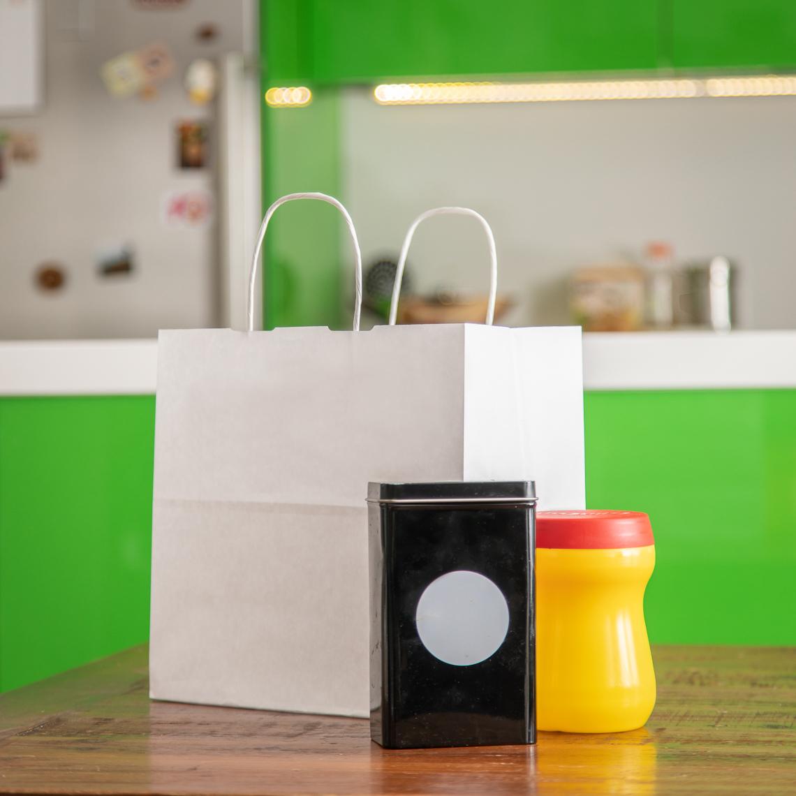 Bolsas de papel kraft take away 27x26x14