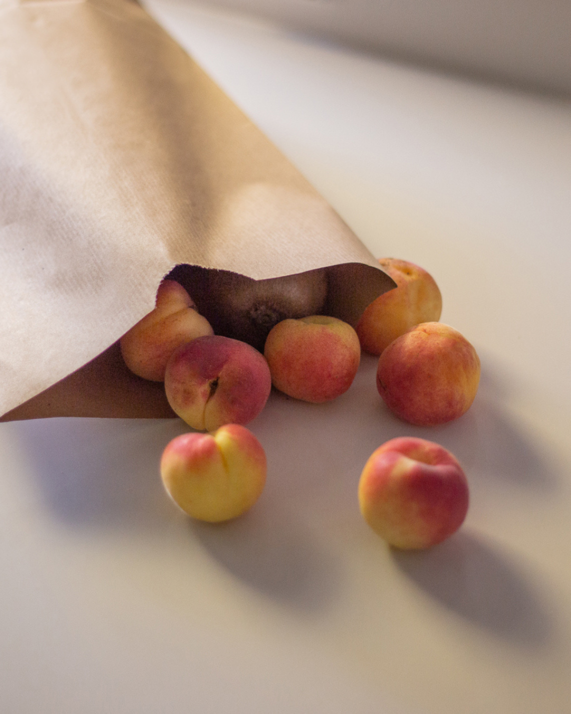 Bolsas papel kraft con frutas