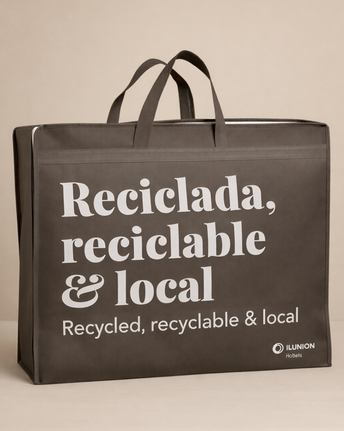 Bolsa gris para guardar edredones 60x50x20