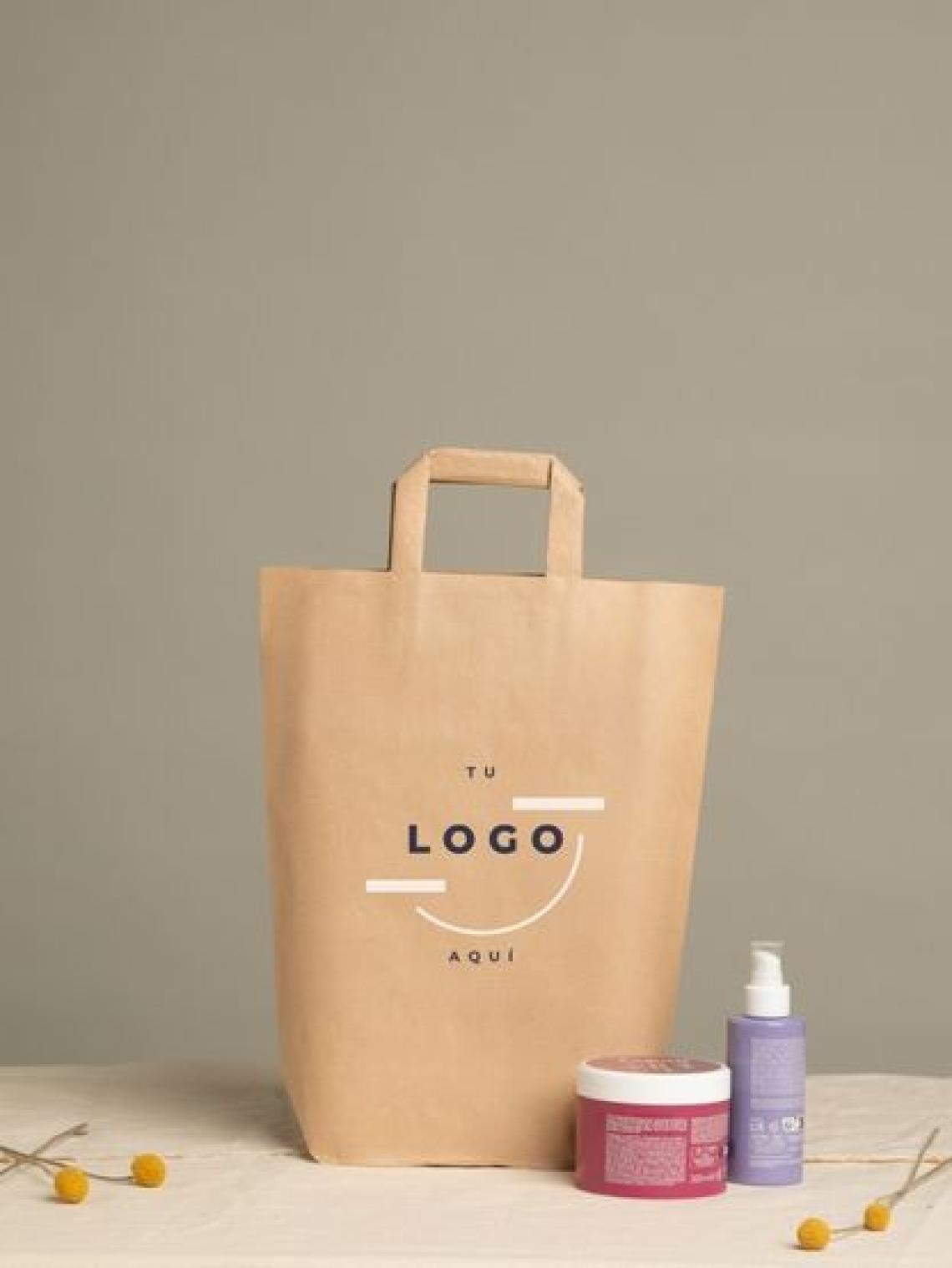 Bolsas de papel con asas planas hechas a mano 18x35x11 Bolsas de papel con asas planas hechas a mano 18x35x11