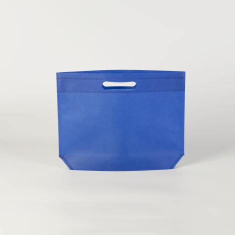 Bolsas de tela con asas en forma de troquel azules