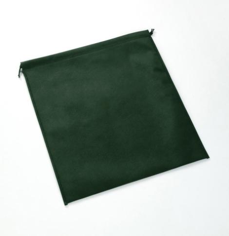 Saco grande cuadrado de tela verde 50x50