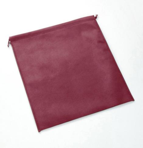 Saco grande cuadrado de tela granate 50x50