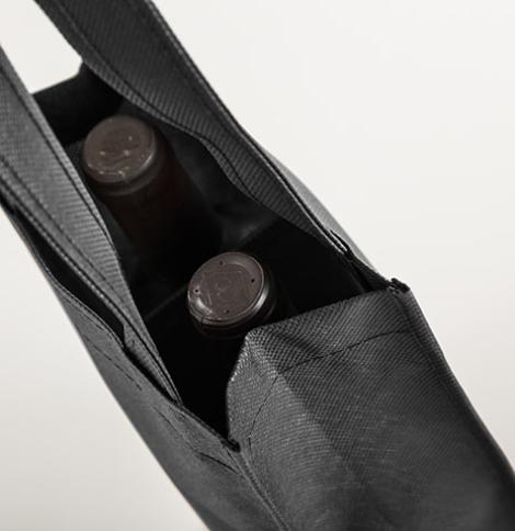 Venta de bolsas de tela para dos botellas Bolsas de tela con dos botellas dentro