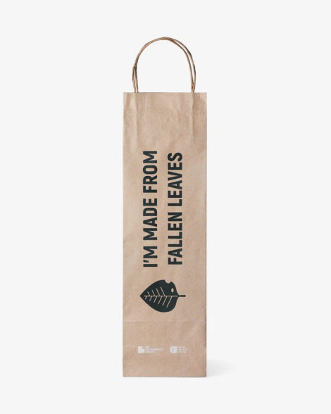 Bolsas de papel para introducir botella impresa con logo