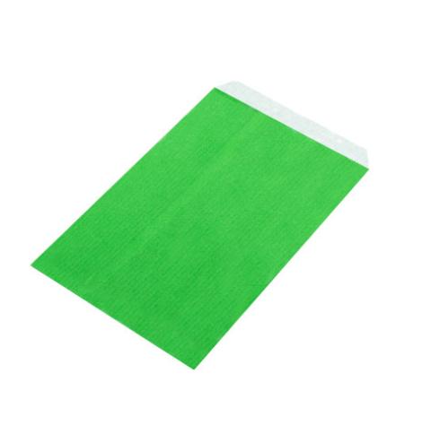 Sobres de papel con cierre solapa de color verde
