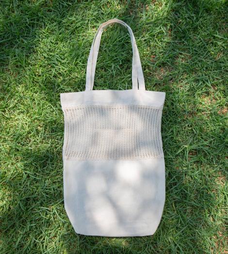 Bolsas de red de algodón orgánico 150 gr 40x46x14 Made in Spain. Confección social